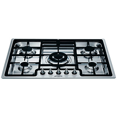 Smeg PGF75-4 Gas Hob, Stainless Steel